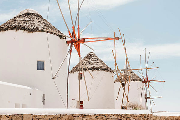 griechische Windmühlen